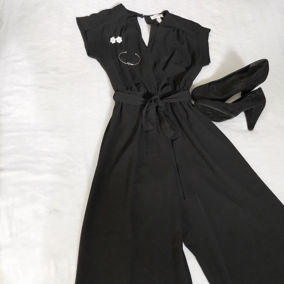 Black Chiffon Jumpsuit - Picture 1 of 4